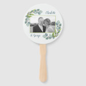 Eukalyptus-Blätter Hochzeitfan-Foto im Sprichwort Fächer (Vorderseite)