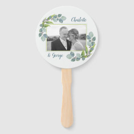 Eukalyptus-Blätter Hochzeitfan-Foto im Sprichwort Fächer