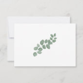 Eukalyptus-Blätter Hochzeitskarte Einladung (Rückseite)