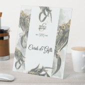 Eukalyptus-Blätter Hochzeitskarten für Wasserfarbe Sockelschild (In Situ)