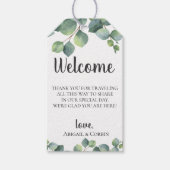 Eukalyptus-Blätter Hochzeitsnahrung Geschenkanhänger (Vorderseite)