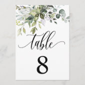 Eukalyptus-Blätter Hochzeitsplattform Einladung (Vorderseite)