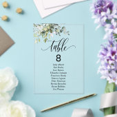 Eukalyptus-Blätter Hochzeitsstichtabelle Acryleinladungen (In Situ (Hochzeit))