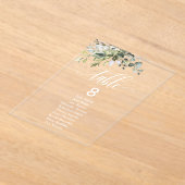 Eukalyptus-Blätter Hochzeitsstichtabelle Acryleinladungen (Ablage )