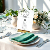 Eukalyptus-Blätter Hochzeitsstichtabelle Tischnummer