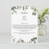 Eukalyptus-Blätter Hochzeitstag Programm (Stehend Vorderseite)