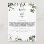 Eukalyptus-Blätter Hochzeitstag Programm (Vorderseite)