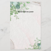 Eukalyptus-Blätter in Aquarellen in Goldrahmen (Rückseite)