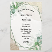 Eukalyptus-Blätter in Aquarellen in Goldrahmen (Vorderseite)