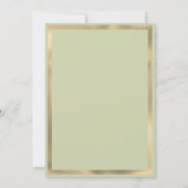 Eukalyptus-Blätter in Rot-Gold Einladung (Rückseite)