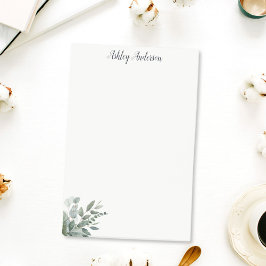 Eukalyptus-Blätter in tropischer Wasserfarbe Post-it Klebezettel