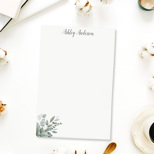 Eukalyptus-Blätter in tropischer Wasserfarbe Post-it Klebezettel