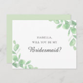 Eukalyptus-Blätter. Junggesellinnenabschiede Postkarte (Vorne/Hinten)