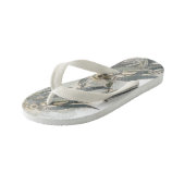 Eukalyptus-Blätter Kinderbadesandalen (Schrägansicht)