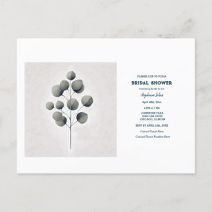 Eukalyptus Blätter Leaf Art Wedding Brautparty Postkarte