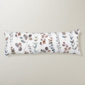 Eukalyptus-Blätter mit farbenfrohen Wasserfarben M Seitenschläferkissen (Rückseite)