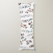 Eukalyptus-Blätter mit farbenfrohen Wasserfarben M Seitenschläferkissen (Vorderseite Vertikal)