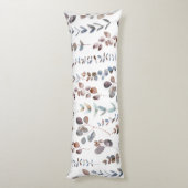 Eukalyptus-Blätter mit farbenfrohen Wasserfarben M Seitenschläferkissen (Rückseite (Vertikal))