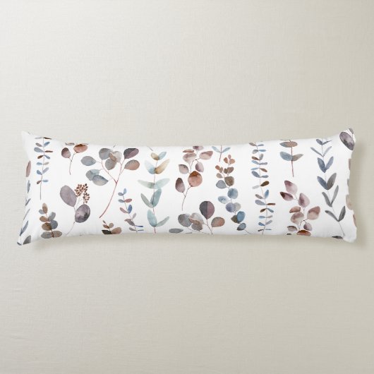 Eukalyptus-Blätter mit farbenfrohen Wasserfarben M Seitenschläferkissen (Vorderseite)