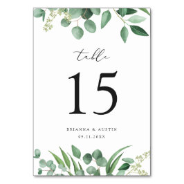 Eukalyptus Blätter Moderne Grünpflanzen Elegante H Tischnummer