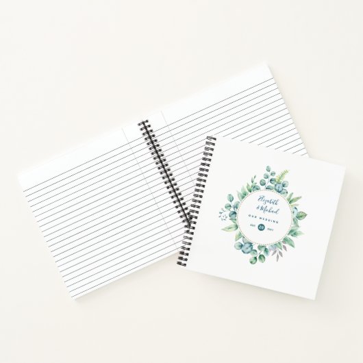 Eukalyptus Blätter ModernElegance Wedding Gästebuc Notizblock (Innenseite)