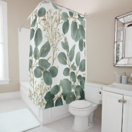 Eukalyptus-Blätter Muster Duschvorhang