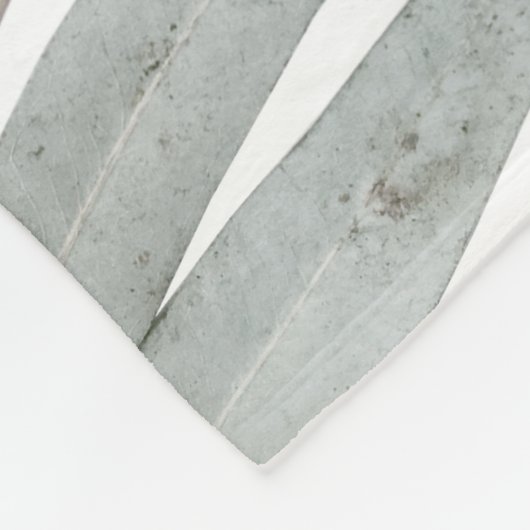 Eukalyptus-Blätter Muster Fleecedecke (Ecke)