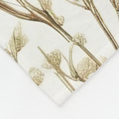 Eukalyptus-Blätter Muster Fleecedecke (Ecke)