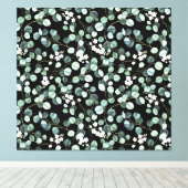 Eukalyptus-Blätter: Muster für weiße Blume Leinwanddruck (Insitu (Holzboden))