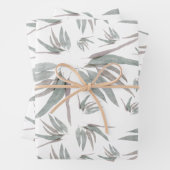 Eukalyptus-Blätter Muster Geschenkpapier Set (Beispiel)