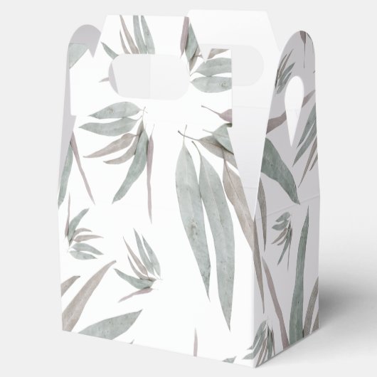 Eukalyptus-Blätter Muster Geschenkschachtel (Geöffnet)