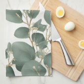 Eukalyptus-Blätter Muster Geschirrtuch (Viertel Falte)