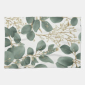 Eukalyptus-Blätter Muster Geschirrtuch (Horizontal)