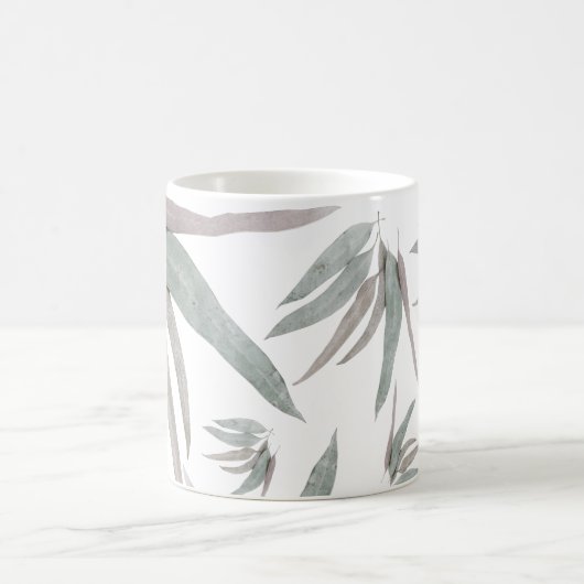 Eukalyptus-Blätter Muster Kaffeetasse (Mittel)