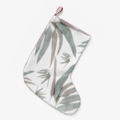 Eukalyptus-Blätter Muster Kleiner Weihnachtsstrumpf (Vorderansicht (hängend))