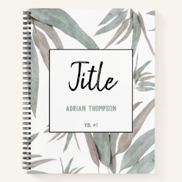Eukalyptus-Blätter Muster Notizblock