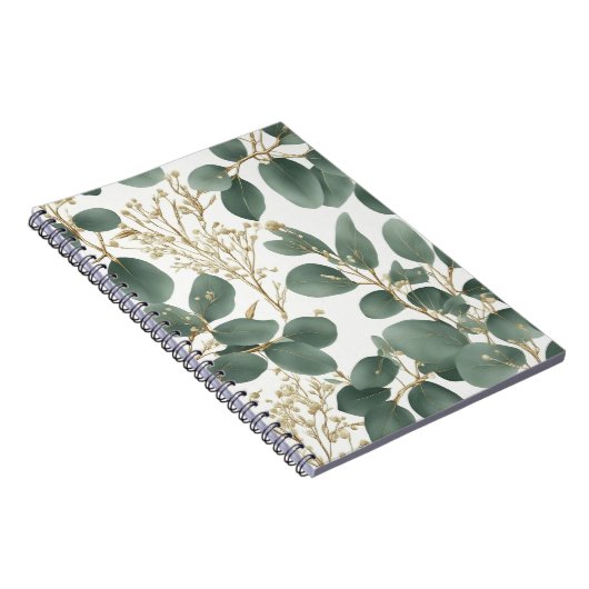 Eukalyptus-Blätter Muster Notizblock (Rechte Seite)
