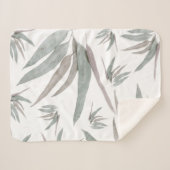 Eukalyptus-Blätter Muster Sherpadecke (Vorderseite (Horizontal))