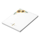 Eukalyptus-Blätter Name des Monogrammschrift Sunfl Notizblock (Rotiert)