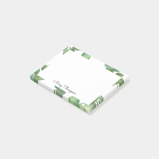 Eukalyptus-Blätter Name hinzufügen Post-it Klebezettel (angewinkelt)