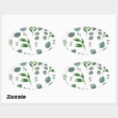 Eukalyptus-Blätter Ovaler Aufkleber (Blatt)