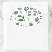 Eukalyptus-Blätter Ovaler Aufkleber (Tasche)