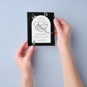 Eukalyptus-Blätter-Overlay-Arch-Hochzeit Flyer (Gruppe)