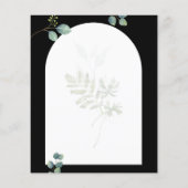 Eukalyptus-Blätter-Overlay-Arch-Hochzeit Flyer (Hinten)