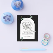 Eukalyptus-Blätter-Overlay-Arch-Hochzeit Flyer (Einzeln)