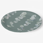 Eukalyptus-Blätter Pappteller (Schrägansicht)