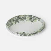 Eukalyptus-Blätter Pappteller (Schrägansicht)