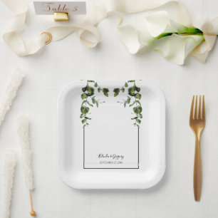 Eukalyptus-Blätter Pappteller