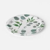 Eukalyptus-Blätter Pappteller (Schrägansicht)
