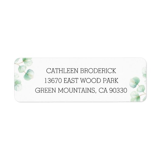 Eukalyptus-Blätter - Romantisches Umweltzeichen (Vorne)